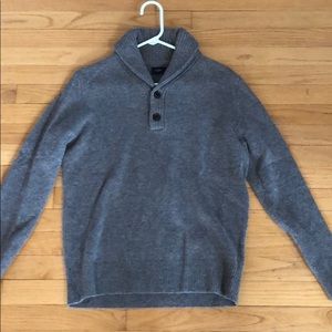 J. Crew Lambswool Two-Button Shawl-Collar Pullover